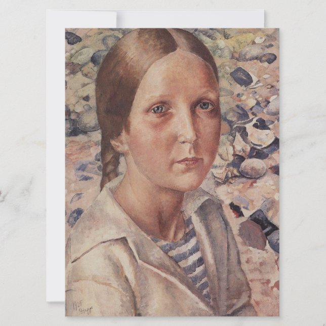 Tarjeta Chica en la playa (Anverso)