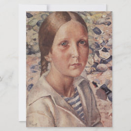 Tarjeta Chica en la playa