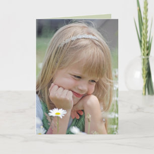 Tarjeta chica en la pradera pensando en ti