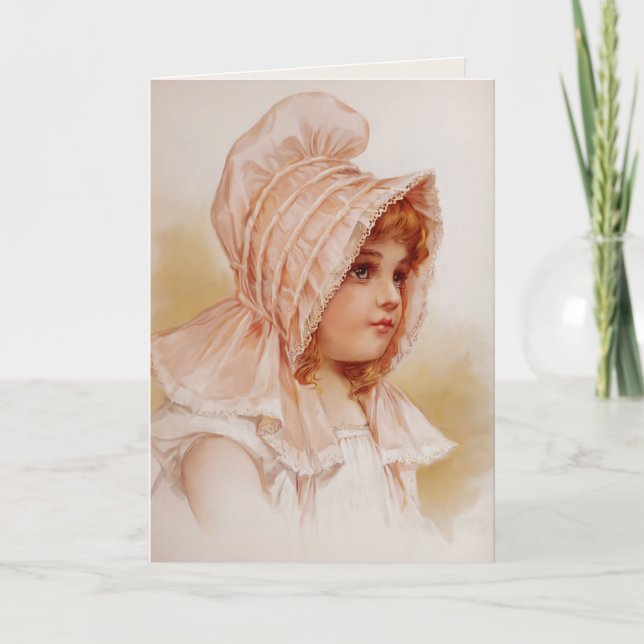 Tarjeta Chica en Pink Bonnet (Anverso)