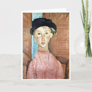 Tarjeta Chica en un Gorra, Modigliani