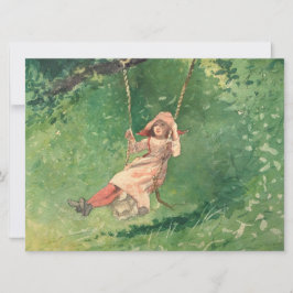 Tarjeta Chica en un Swing (Infancia Rural) (Hogar Winslow)