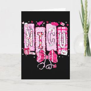 Tarjeta Chica Enfermera Nicu San Valentín Coqueta Lazo Est