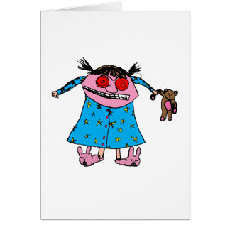 Tarjeta Chica enojada