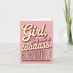 Tarjeta Chica Eres una Impresionante Graduación Vintage Re