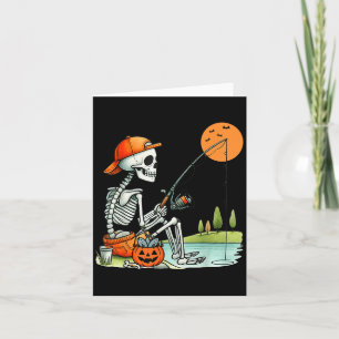Tarjeta Chica Esqueleto Bebiendo Café Señal de Paz Gráfica