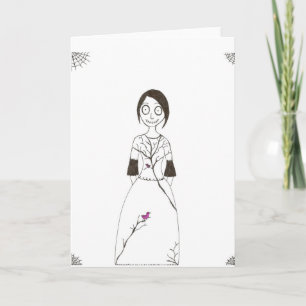 Tarjeta Chica fantasmagórico de la araña