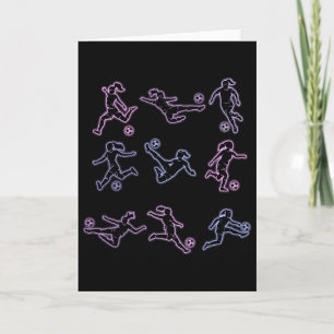 Tarjeta Chica Fútbol Mujeres Juventud