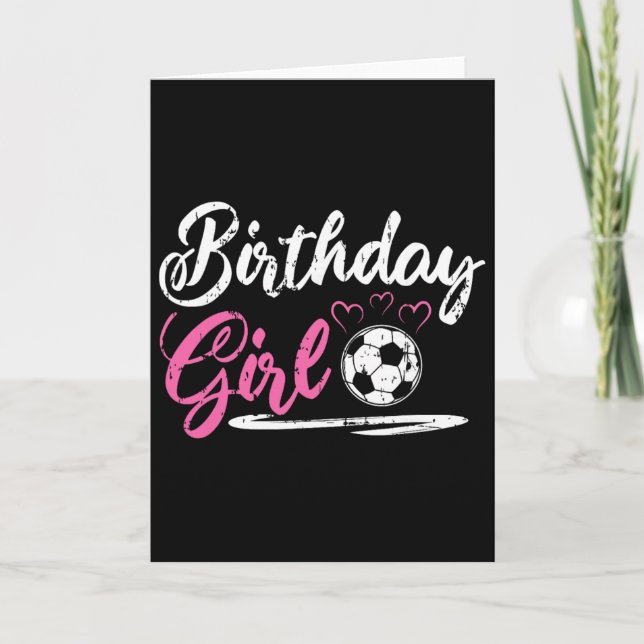 Tarjeta Chica genial de cumpleaños de fútbol (Anverso)