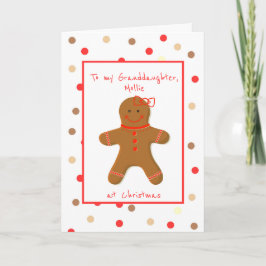 Tarjeta Chica Gingerbread para Nieta