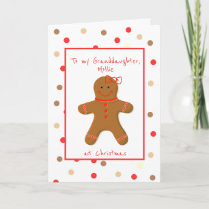 Tarjeta Chica Gingerbread para Nieta