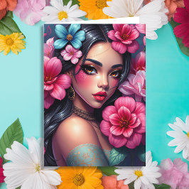 Tarjeta Chica Hispano Anime | Pensando en ti