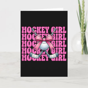 Tarjeta Chica Hockey Chica Hockey Callejero Lazo Coqueto (