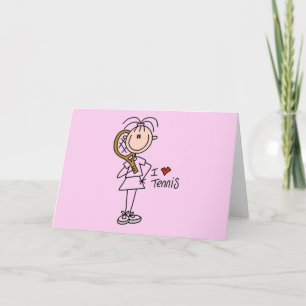 Tarjeta Chica I Love Tennis Tshirts and Gifts