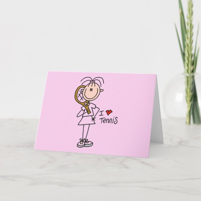 Tarjeta Chica I Love Tennis Tshirts and Gifts (Anverso)