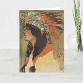 Tarjeta Chica indio vintage