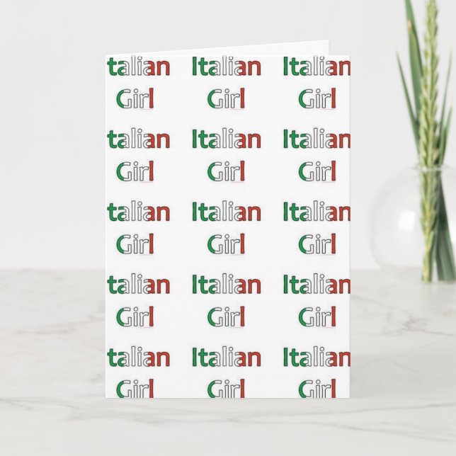 TARJETA "CHICA ITALIANO" FELIZ CUMPLEAÑOS (Anverso)