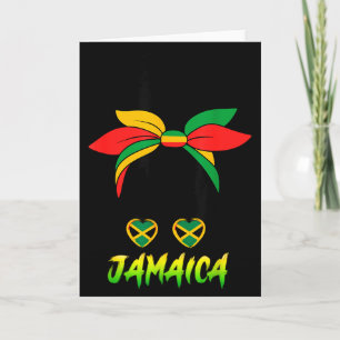 Tarjeta Chica Jamaicana Bandera De Jamaica Orgullo Mujer N