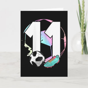Tarjeta Chica Jugadora de Fútbol Cumpleaños 11 Años