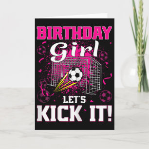 Tarjeta Chica Jugadora de Fútbol Cumpleaños de Fútbol 