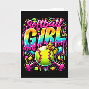 Tarjeta Chica Jugadora Softll Helado Goteando Softll T 