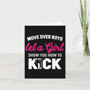 Tarjeta Chica Karate Graciosa hija Kick Boxer Gift