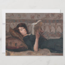 Chica leyendo un libro (Reclinando en un Divan)