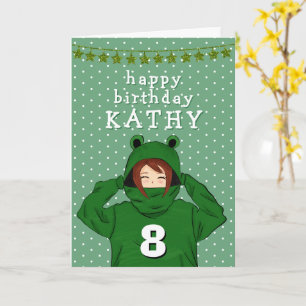 Tarjeta Chica Linda con Dibujo de Cumpleaños de Sudadera c