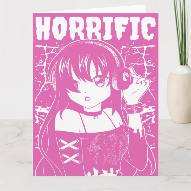 Tarjeta Chica linda de anime  (Anverso)