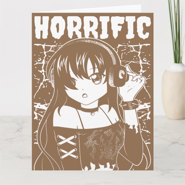Tarjeta Chica linda de anime  (Anverso)