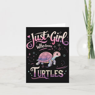 Tarjeta Chica Linda Tortuga Hombres Mujeres S
