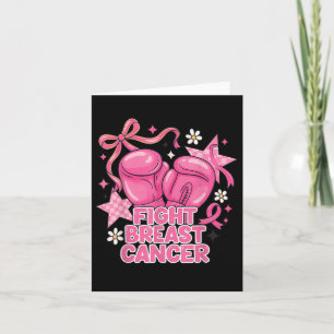 Tarjeta Chica Lucha contra los guantes de boxeo Cáncer de
