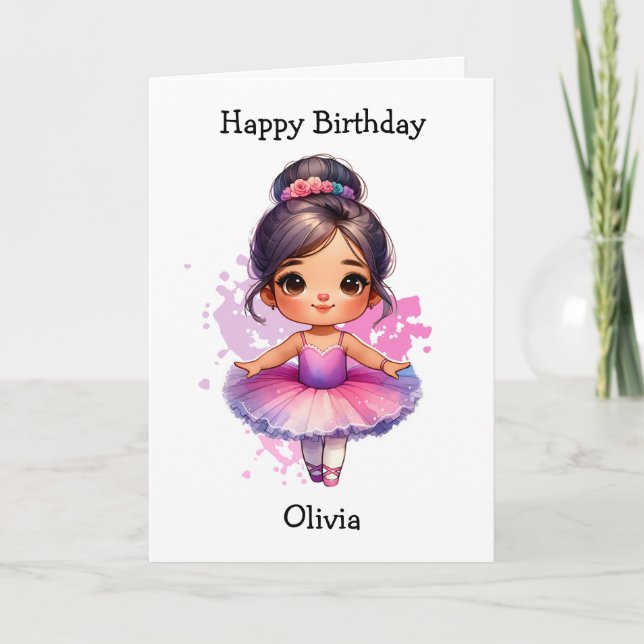 Tarjeta Chica más feliz de la página de cumpleaños Balleri (Anverso)