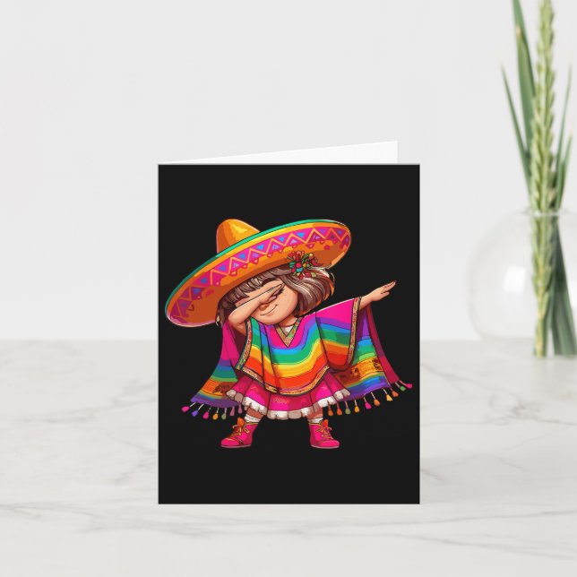 Tarjeta Chica Mexicana Cinco De Mayo Sombrero Latina Mexic (Anverso)