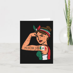 Tarjeta Chica mexicana Mujer Rosie Riveter Cinco De Mayo F
