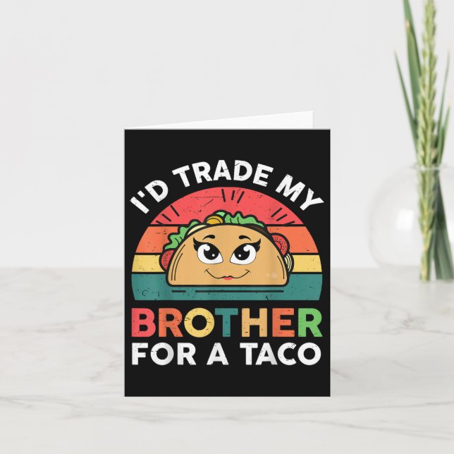 Tarjeta Chica mexicano de Taco Funny Cinco De (Anverso)