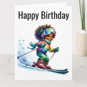 Tarjeta Chica negra cumpleaños mágico Sista Melanin mujer