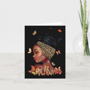 Tarjeta Chica negro magia afro melanina reina afroamerican