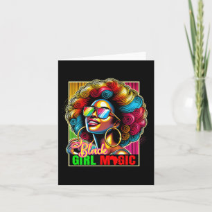 Tarjeta Chica Negro Magic Africa Afro Black Queen Melanin