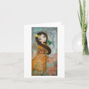 Tarjeta Chica Notecard del arte de la mariposa