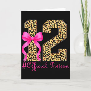 Tarjeta Chica Oficial Cumpleaños 12 Años Coqueta Lazo