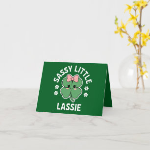 Tarjeta Chica Pequeña Sassy del Día de San Patricio Niños