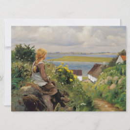 Tarjeta Chica perdido en el pensamiento