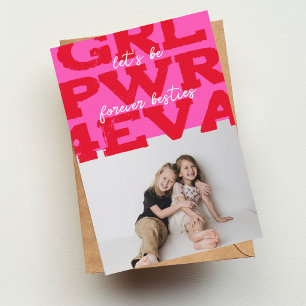 Tarjeta Chica: Poder feliz día de Galentine con foto
