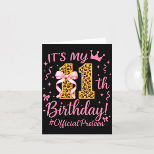Tarjeta Chica preadolescente Nk Coquette Lazo Es mi cumple