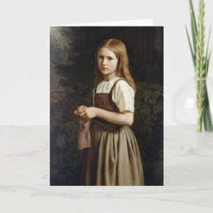 Tarjeta Chica que hace punto, 1854