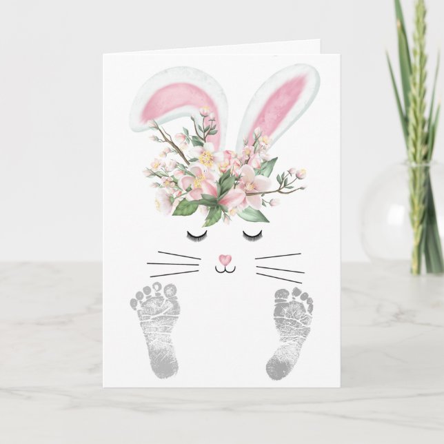 Tarjeta Chica recién nacido Bunny (Anverso)