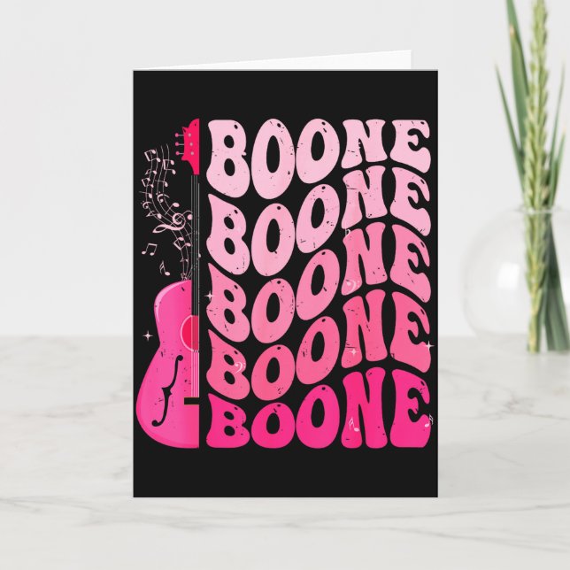 Tarjeta Chica Retro Boone Groovy Flor Nombre D 80's  (Anverso)