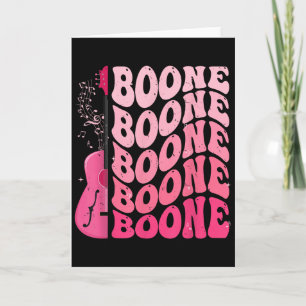 Tarjeta Chica Retro Boone Groovy Flor Nombre Personal