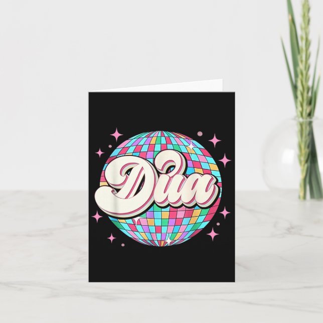 Tarjeta Chica Retro Divertida Dua Nombre D Tee 80, 90's  (Anverso)